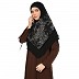 Instant Ready-to-wear Hijab - Black Print